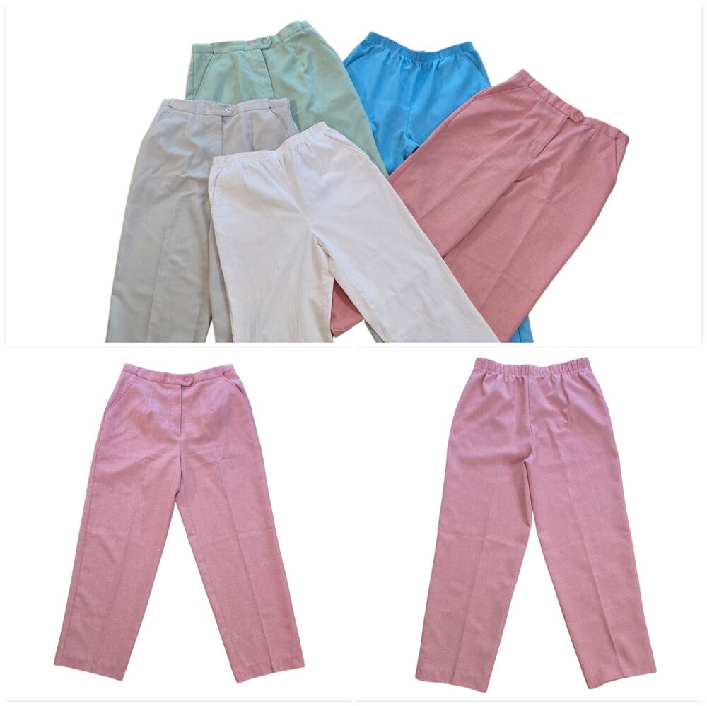 5 Pair Pants Blair Size 10P Lightweight Solid Colors Stretch Waist Vintage Y2k